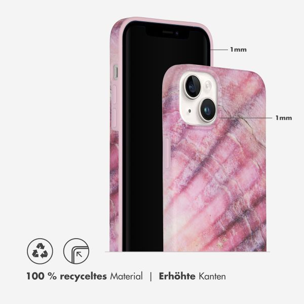 Selencia Aurora Fashion Back Case für das iPhone 14 Plus - ﻿Strapazierfähige Hülle - 100 % recycelt - Ocean Shell Purple