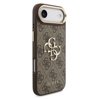 Guess 4G Metal Logo Back Cover Apple iPhone Air - Gold Edge - Brown