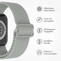imoshion Gewebtes Nylonarmband für das Apple Watch Series 1 bis 9 / SE (38/40/41 mm) | Series 10 / 11 (42 mm) - Grau