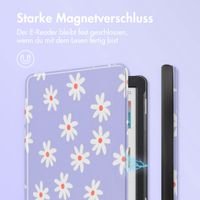 imoshion Design Slim Hard Case Sleepcover für das Kobo Clara Colour / Clara BW / Tolino Shine 5 / Shine Color - Flowers Distance