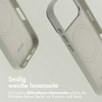 Accezz MagSafe Leather Backcover Apple iPhone 17 Pro - Light Grey
