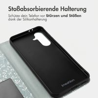 imoshion Design Klapphülle Samsung Galaxy A36 - Smoke Green Flowers