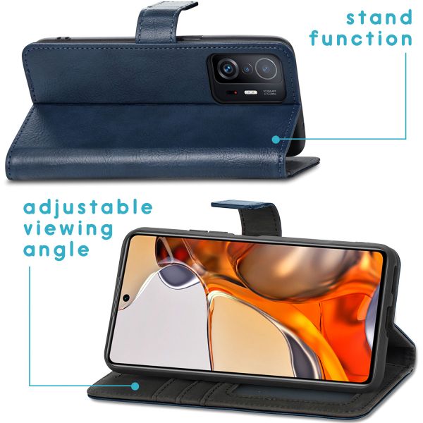 imoshion Luxuriöse Klapphülle Xiaomi 11T (Pro) - Dunkelblau