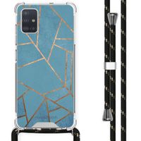 imoshion Design Hülle mit Band für das Samsung Galaxy A51 - Blue Graphic