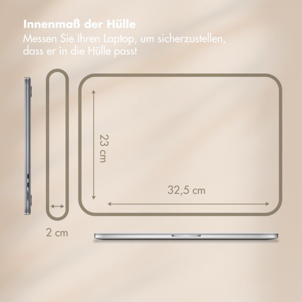 Selencia Cord Laptop Hülle 13-14 Zoll - Laptop Sleeve - Beige