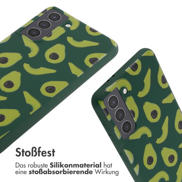 imoshion SilikonHülle design mit Band Samsung Galaxy S21 - Avocado Green