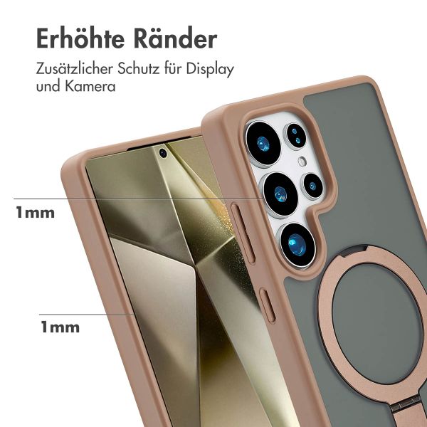 Accezz Ring Stand Backcover mit MagSafe Samsung Galaxy S25 Ultra - Braun