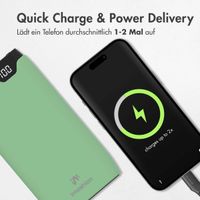 imoshion Powerbank - 10.000 mAh - Schnelles Aufladen und Power Delivery - Grün