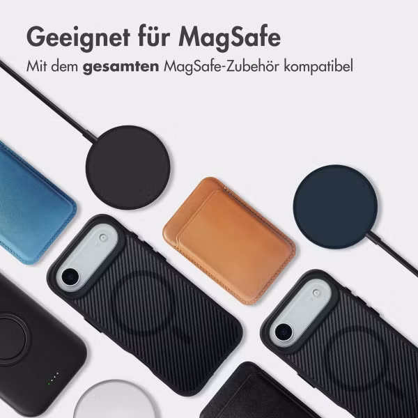 imoshion Rugged Hybrid Carbon Case mit MagSafe Apple iPhone Air - Schwarz