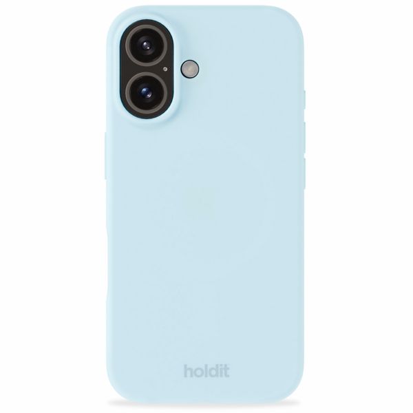 Holdit Silicone Case für das iPhone 16 - Mineral Blue