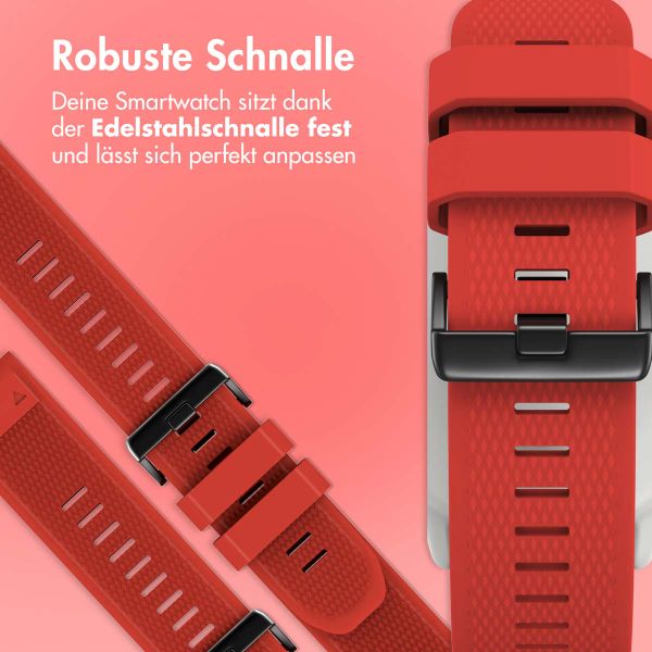 imoshion QuickFit® Silikonarmband -   Garmin 22 mm Anschluss - Rot