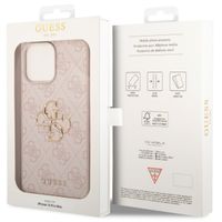 Guess 4G Metal Logo Back Cover für das iPhone 14 Pro Max - Rosa