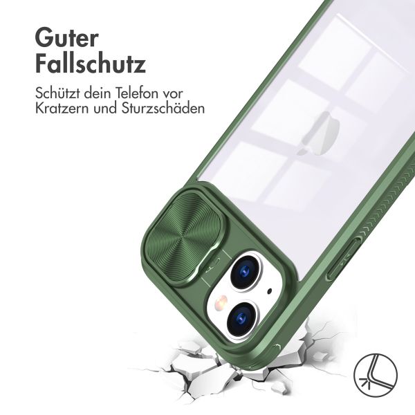 imoshion Back Cover mit Kameraschieber für das iPhone 14 - Dunkelgrün