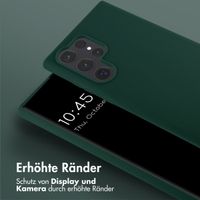 Selencia SilikonHülle mit abnehmbarem Band Samsung Galaxy S24 Ultra - Dunkelgrün