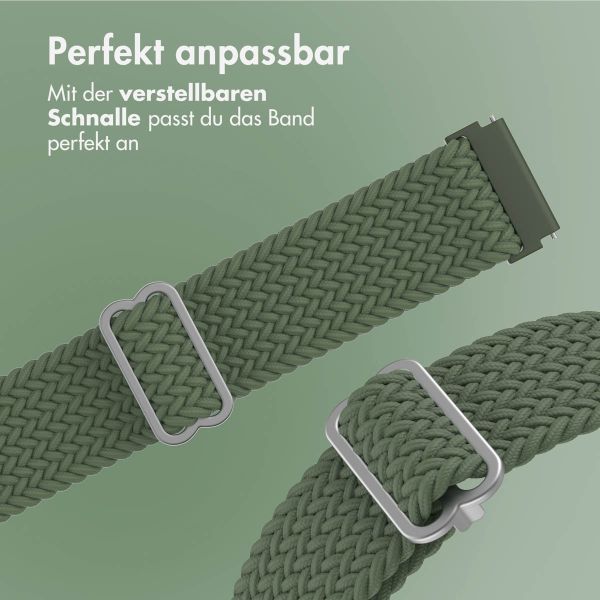 imoshion Gewebtes Nylonarmband - Universeller 22-mm-Anschluss - Dunkelgrün