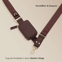 Selencia Handykette mit kleiner Tasche - Mocha Brown
