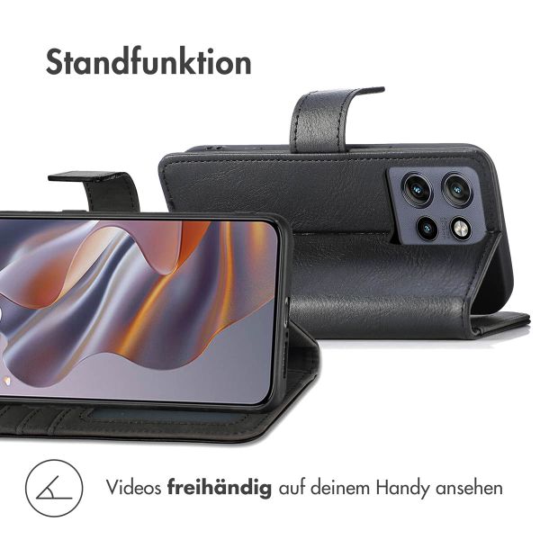imoshion Luxuriöse Klapphülle Motorola Thinkphone 25 / Motorola Edge 50 Neo / Edge 60 Neo - Schwarz