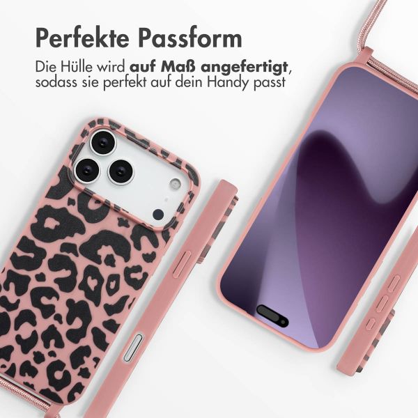 imoshion SilikonHülle design mit Band Apple iPhone 17 Pro Max - Animal Pink