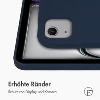 Accezz Liquid Silicone Back Cover mit Stifthalter Apple iPad Air 13 Zoll (2025) M3 / (2024) M2 - Dunkelblau