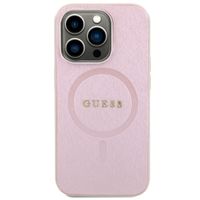 Guess Saffiano MagSafe Back Cover für das iPhone 15 Pro - Rosa