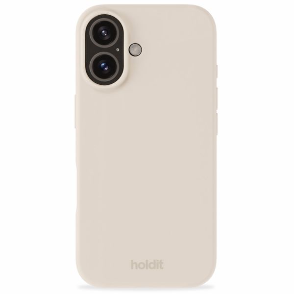 Holdit Silicone Case für das iPhone 16 - Light Beige