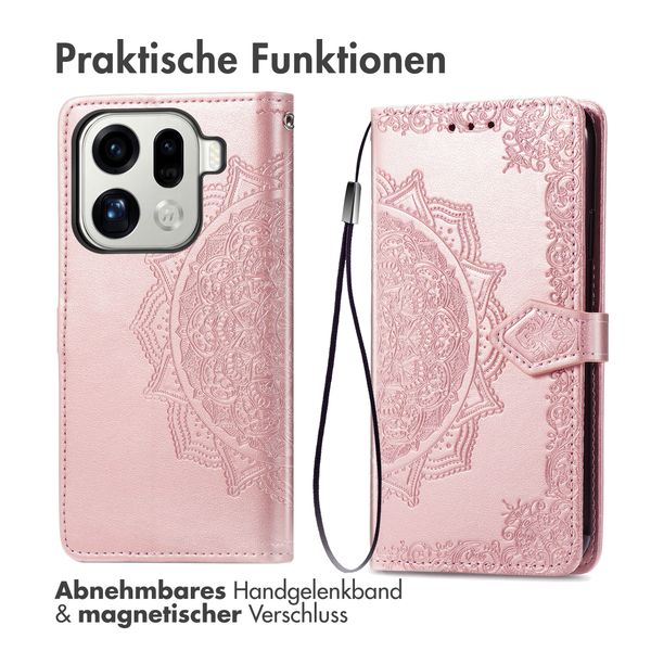 imoshion Mandala Klapphülle Oppo Find X9 Pro - Rosé gold