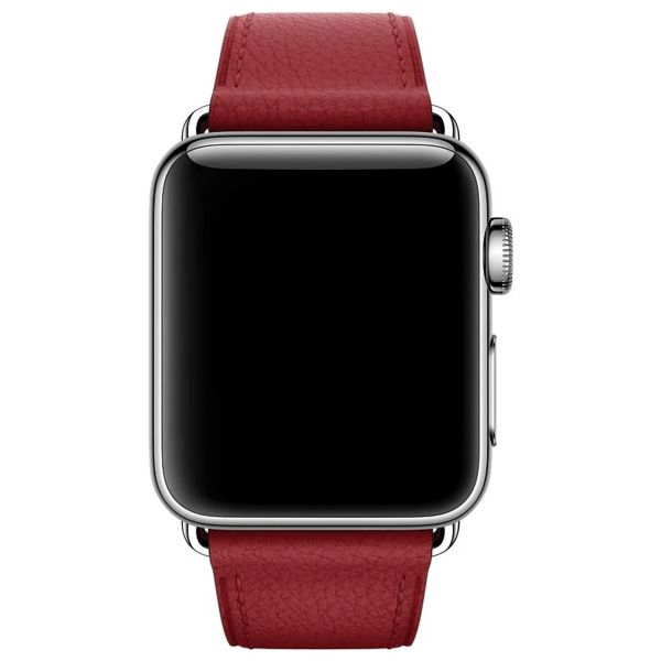 Apple Leather Band Classic Buckle für die Apple Watch Series 1-9 / SE - 38/40/41 mm / Series 10 - 42 mm - Ruby