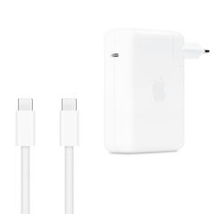 Apple Original USB-C-Netzteil 140 W + Original USB-C-zu-USB-C-Ladekabel 240 W – 2 Meter – für Apple MacBook – Weiß