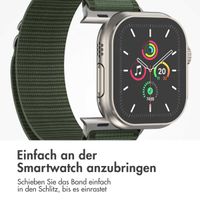 imoshion Nylon Alpine Armband für das  Apple Watch Series 1 t/m 11 / SE / Ultra (44/45/46/49 mm) - Grün