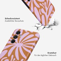 Selencia Vivid Tough Back Cover für das Samsung Galaxy A35 - Modern Bloom Pink