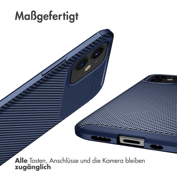 imoshion Carbon-Hülle für das iPhone 12 Mini - Blau