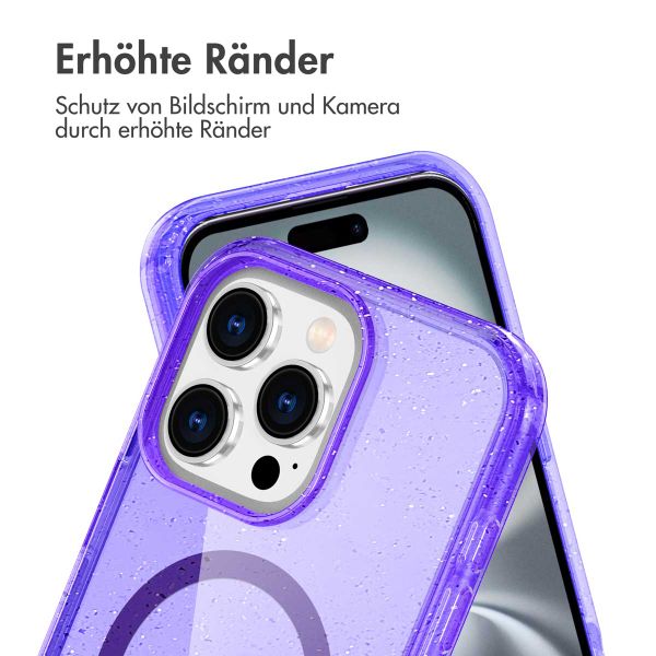 imoshion Sparkle Back Cover mit MagSafe für das Apple iPhone 16 Pro - Glitzer Violett