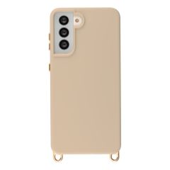 Selencia Rivièra Backcover mit MagSafe mit abnehmbaren Haken Samsung Galaxy S21 - Milky Latte
