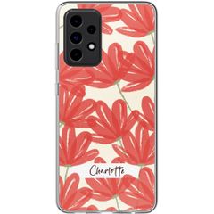 Personalisierte Hülle mit Blumen Samsung Galaxy A53 - Transparent