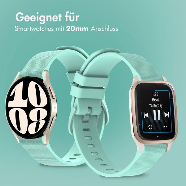 imoshion Sport-Silikonarmband mit Schnalle für das Samsung Galaxy Watch 7 40/44 mm - Mintgrün