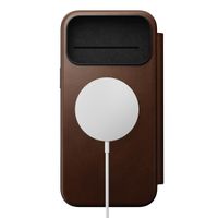Nomad Modern Leather Folio Klapphülle Apple iPhone 17 Pro Max - Braun