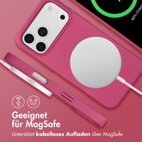 imoshion Color Backcover mit abnehmbarem Handykette und MagSafe Apple iPhone 17 Pro Max - Raspberry