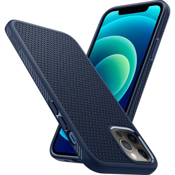 Spigen Liquid Air™ Case für das iPhone 12 (Pro) - Dunkelblau