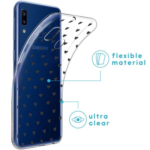 imoshion Design Hülle Samsung Galaxy A20e - Herzen - Schwarz