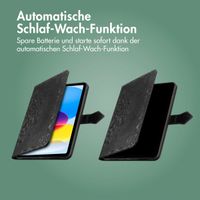 imoshion Mandala Klapphülle Apple iPad 11 (2025) 11 Zoll / iPad 10 (2022) 10.9 Zoll - Schwarz