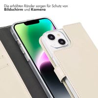 Selencia Echtleder Klapphülle Apple iPhone 14 - Greige