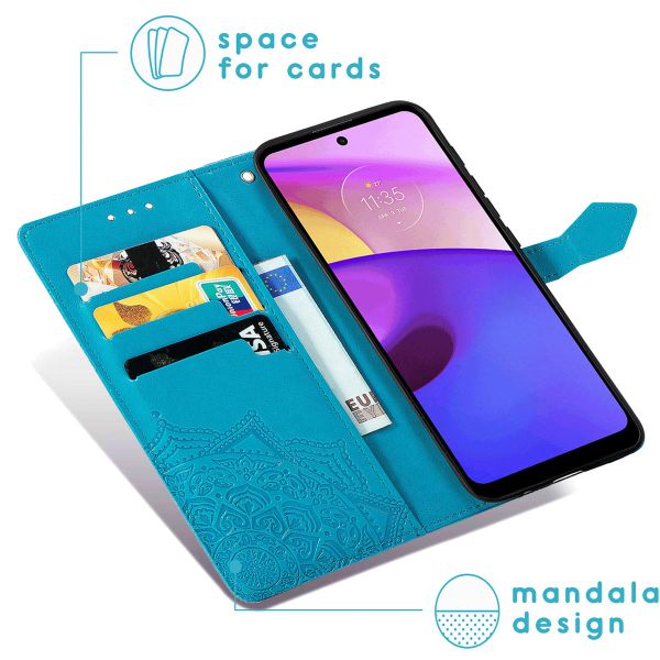 imoshion Mandala Klapphülle für das Motorola Moto E30 / E40 - Türkis