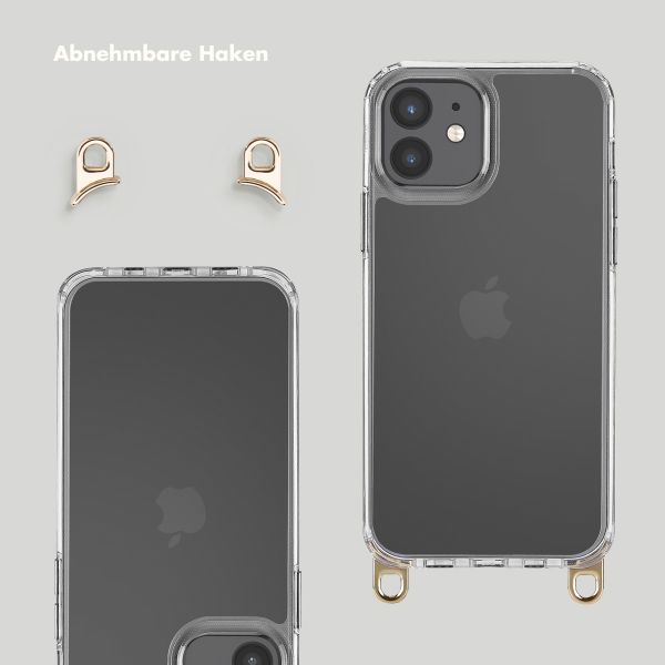 Selencia Backcover mit abnehmbaren Haken Apple iPhone 12 (Pro) - Transparent