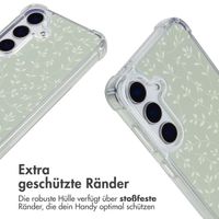 imoshion Design Hülle mit Band Samsung Galaxy S25 - Smoke Green Flowers