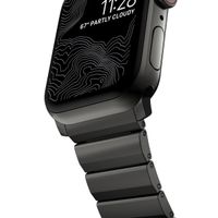 Nomad Magnetisches Stahlgliederarmband für das  Apple Watch Series 1 t/m 11 / SE / Ultra (44/45/46/49 mm) - Graphite