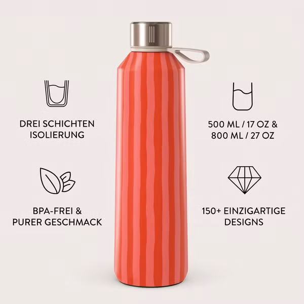Burga Water Bottle - 500 ml - Pomegranate