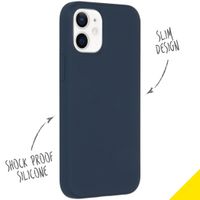 Accezz Liquid Silikoncase Apple iPhone 12 Mini - Dunkelblau