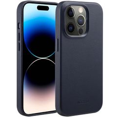 Accezz MagSafe Leather Backcover für das Apple iPhone 14 Pro - Onyx Black