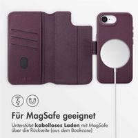 Accezz 2-in-1 Klapphülle aus Leder mit MagSafe Apple iPhone 16e - Heath Purple