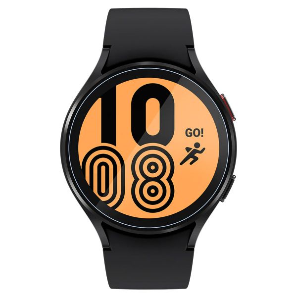 Spigen EZ FIT Glas.tR Displayschutzfolie mit Applikator für die Samsung Galaxy Watch 4 / 5 - 44 mm - Transparent